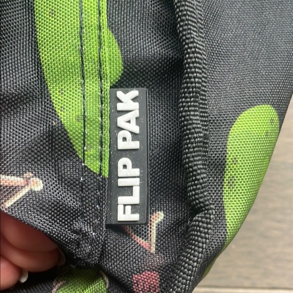 Rick and Morty Reversible Black and Green Flip pack Backpack - Picture 3 of 6